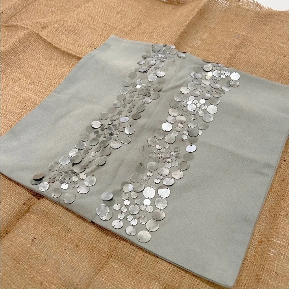 🌿 🌟🌸West Elm sequined gray pillow sham 🌸🌟